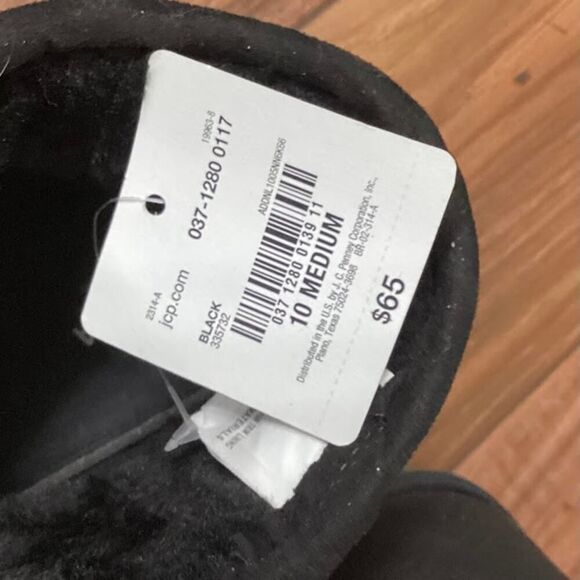 Arizona Jean Co Memory Foam Faux Suede Boots in Black Size 10 - Picture 6 of 10